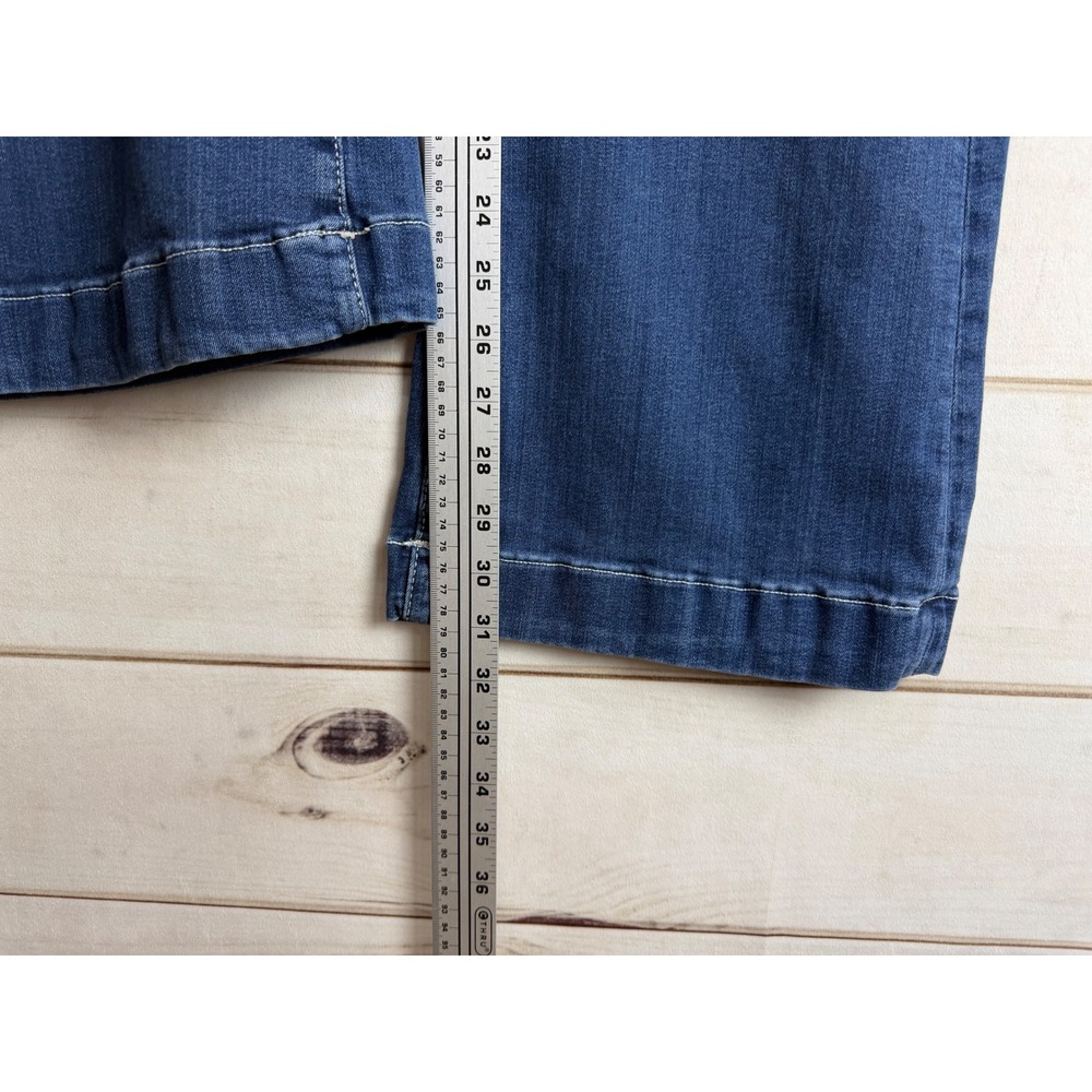 7 For All Mankind Jeans Womens 29 Dojo Flare Dark Wash Wide Leg Signature Pocket - Picture 8 of 10